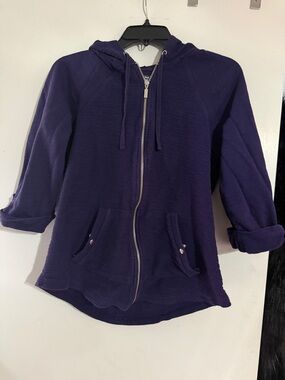 Purple Zip-Front Hoodie Jacket